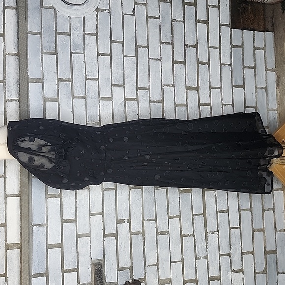 NWT NY Collection A-Line Dress Women’s Small Black Polka Dot Short Sleeve Lined - Picture 4 of 13